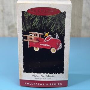 Hallmark Keepsake Ornament Kiddie Car Classics Murray Fire Truck Cast Metal 1995